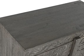 Bufet, gri, din lemn masiv sculptat, Arvane