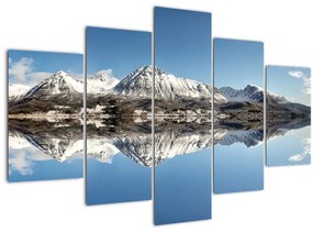 Tablou cu munți și reflectarea lor (150x105 cm)