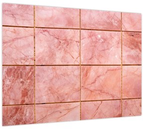 Tablou - Roz, gresie marmorată (70x50 cm)