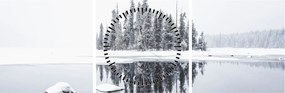 Tablou - A fost alb (cu ceas) (90x30 cm)