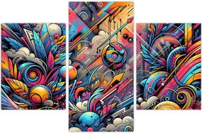Tablou - Graffiti multicolor (90x60 cm)