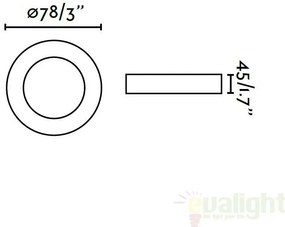 Rama spot incastrabil modern, diam. 7,8 cm, NEON-C 43399