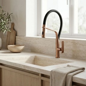 Baterie de bucătărie Rea Castor Auriu Copper Brush