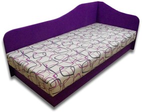 Zondo Pat de o persoană (canapea) 80 cm Lady 87 (violet 49 + Dodo 1058) (D). 793108