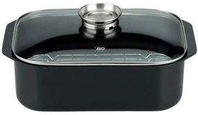 Elo 82660 Tigaie cu capac din sticlă și mâneraromat Pure Trend 40 x 26 cm
