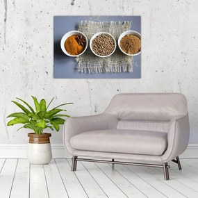 Tablou pe sticlă cu condimente (70x50 cm)