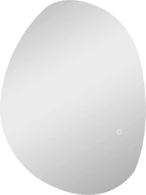 HOMCOM Oglindă de Baie LED cu Comutator Tactil Inteligent și  Intensitate Reglabilă, 80x5x60 cm, Argintiu | Aosom Romania