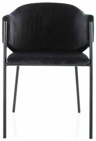 Scaun de bucătărie Serilda Velvet, negru