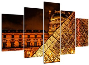 Tablou cu Louvre la Pris (150x105 cm)