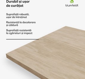 Blumfeldt Placă de masă Bearsdon 160 x 90 cm pentru bucătărie și dining, Lemn stratificat robust