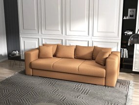 Canapea extensibilă dumonde cu ladă de depozitare si sezut confortabil din spuma high-density, Gloria Enjoy Mango 240x100 cm