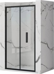 Usa de nisa pliabila Rea Rapid Fold 80 cm sticla 6 mm negru