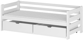 Pat pentru copii 90 x 200 cm Erin (cu somieră și sp. depozitare) (Alb). 1012941