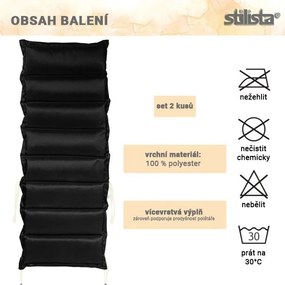 STILISTA Set de 2 perne pentru scaune, antracit / crem
