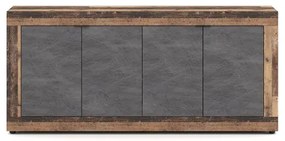 Comodă RUNEA, maro închis/antracit