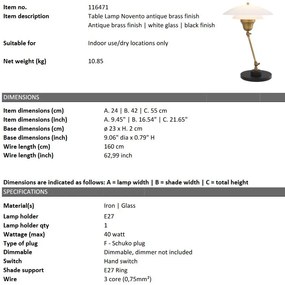 Veioza, Lampa de masa design LUX Novento