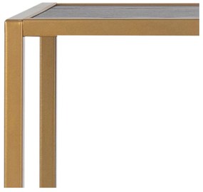 Bibliotecă neagră/aurie 77x114 cm Seaford – Actona