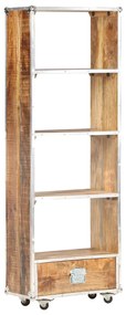 323407 vidaXL Bibliotecă, 56 x 28 x 163 cm, lemn masiv de mango nefinisat
