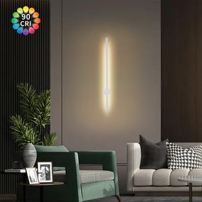 BRILAGI AURA Aplică de perete LED pentru exterior, 12W, 230V, 3000K, IP54, 65 cm, alb, CRI 90