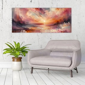 Tablou - Răsărit pictat (120x50 cm)