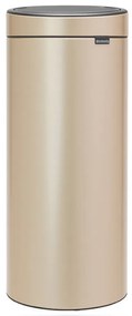 Cos de gunoi Brabantia Touch Bin New 1003221, 30 L, Inchidere silentioasa si lina, Auriu metalic