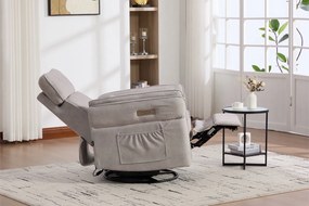 Fotoliu recliner electric dumonde cu funcție de balansare ,rotire și incarcare USB C Tavero