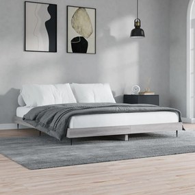 832259 vidaXL Cadru de pat, gri sonoma, 120x200 cm, lemn prelucrat