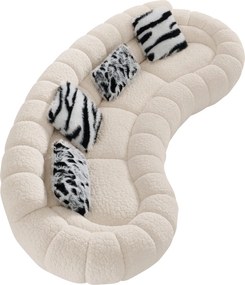 Canapea semirotunda dumonde cu șezut confortabil din spumă HR Layan 338x148 cm