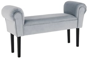 Banca, catifea Velvet, gri deschis/negru, BURDA