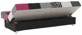 Canapea, textil roz/gri/neagră, ALABAMA