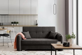 Canapea extensibila pentru 2 persoane LAINE, gri inchis