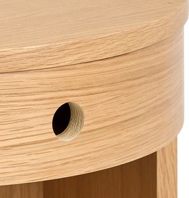 Noptieră în culoare naturală deschisă cu aspect de lemn de stejar Paron – Actona