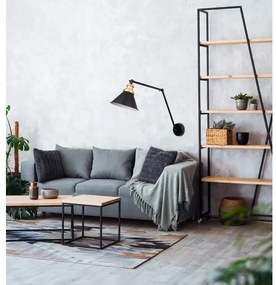 Lampă de perete FUNDO 1xE27/40W/230V negru/auriu