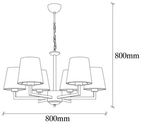 Profil - 4644 Candelabru design interior Negru Crem 80x80x80 cm