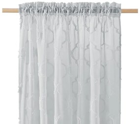 Perdea elegantă de culoare gri deschis, cu ornament 140 x 250 cm 140x250