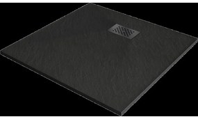 Mexen Hugo dus cubic SMC 90 x 90 cm, negru, capac negru - 42709090-B