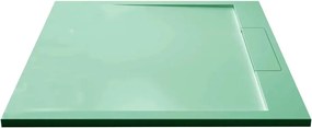 Cadita compozit pentru dus Inter Ceramic patrata 90x90 cm verde menta