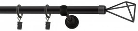 Galerie SIMPLA PRINDERE PERETE 19 mm SPACE NEGRU (Alege marime: 140 cm)