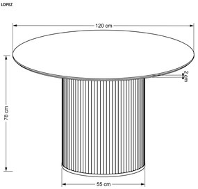 Masa rotunda Lopez – ø120 / h78 cm