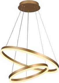 Brilagi - Lustră LED dimabilă suspendată pe cablu CIRCLE LED/70W/230V 3000-6500K aurie + telecomandă