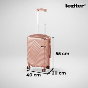 TraveLux Urban XVIII set valiză rulantă aur roz
