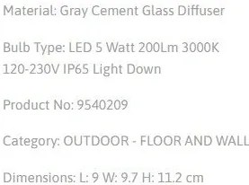Aplica LED pentru exterior design modern IP65 Emile
