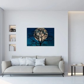Tablou copacului cu lună plină (90x60 cm)