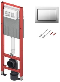 Set rezervor incastrat cu clapeta crom TECEbase, 112 cm inaltime, TECE Base320
