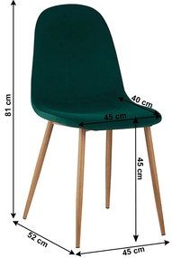 Scaun, ţesătură de catifea smarald / fag, LEGA