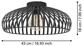 Plafonieră Eglo 900721 MOGANO 1xE27/40W/230V d. 43 cm