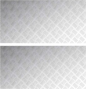 vidaXL Trepte Dreptunghiular 2 pcs Argintiu 100 x 50 cm Aluminiu