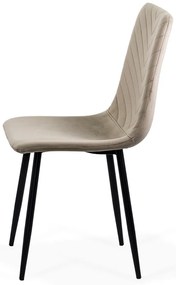 RESIGILAT - Scaun dining din catifea BUC 208 bej