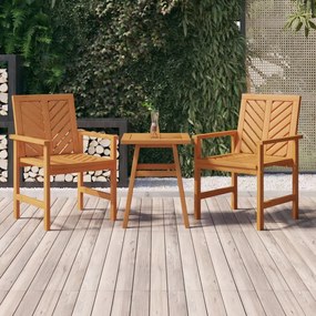 362230 vidaXL Set mobilier de grădină cu perne, 3 piese, lemn masiv acacia