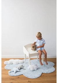 Covor pentru copii albastru deschis lavabil/țesut manual din bumbac 110x170 cm Puffy Dream – Lorena Canals